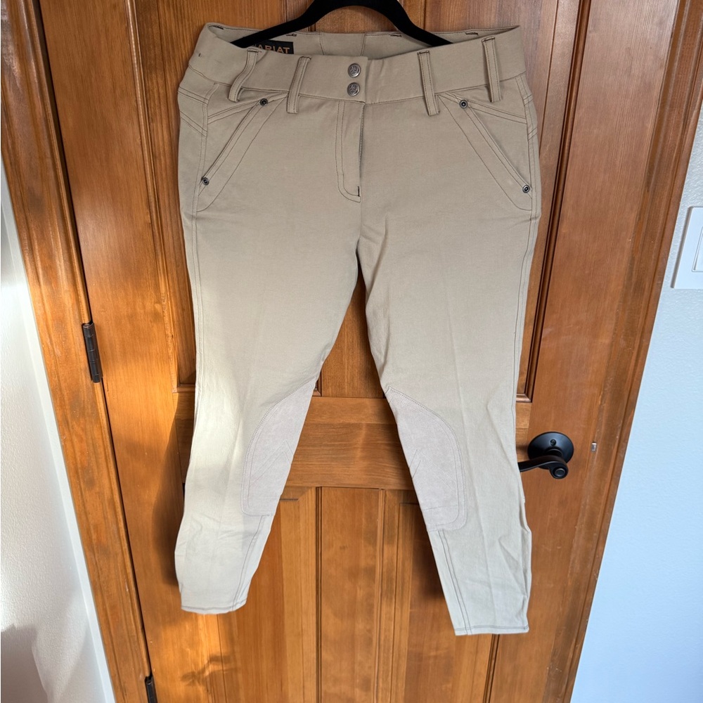 NWT Ariat Heritage Elite Knee Patch Breeches in Khaki - Women's 28L